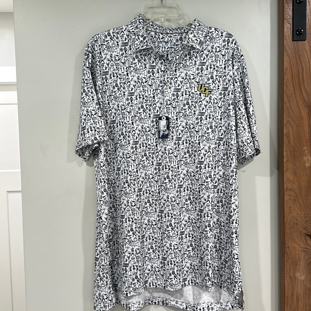 Johnie-o UCF Knightros tailgater performance polo sz XL NWT $98
